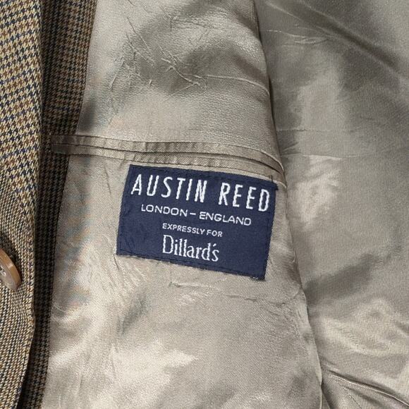Austin Reed Blazer Mens 42L Wool Sport Coat Made USA Dillard’s Classic Check - Picture 5 of 11